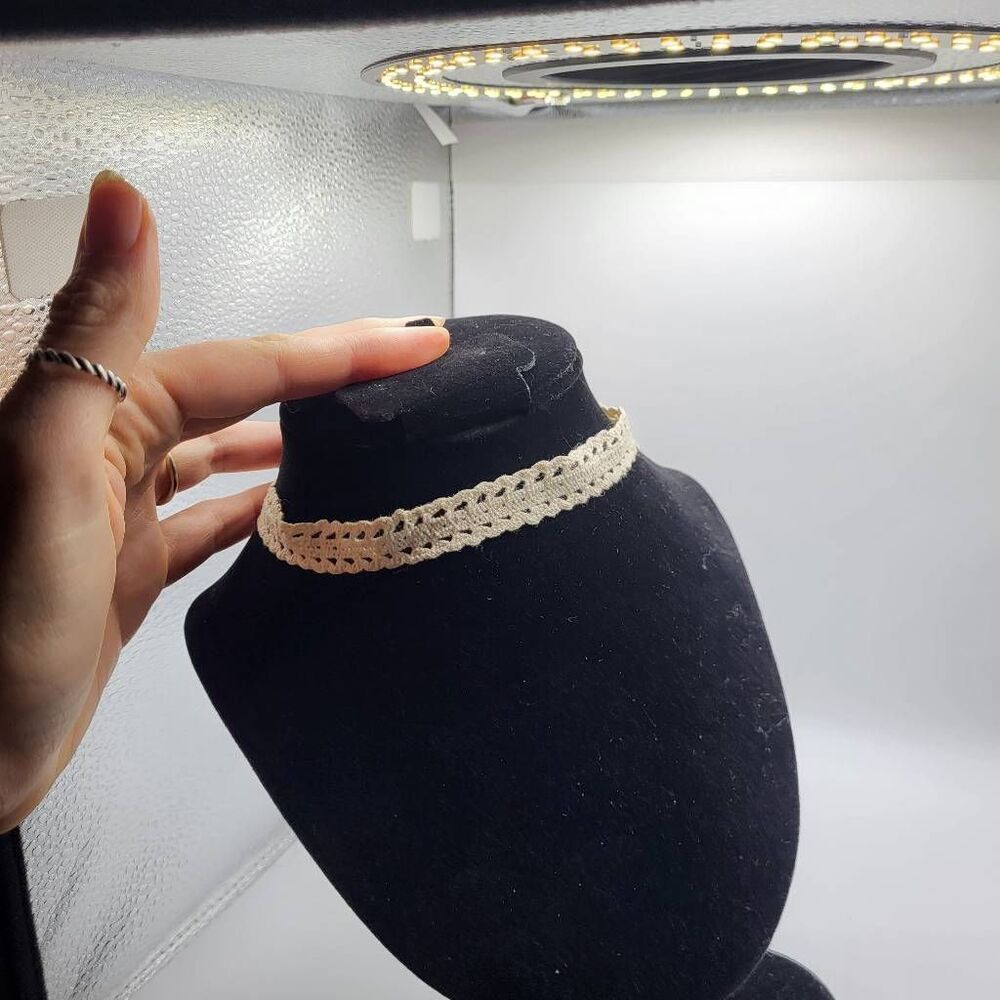 Vintage Y2K Charming Charlie Crochet Choker Necklace